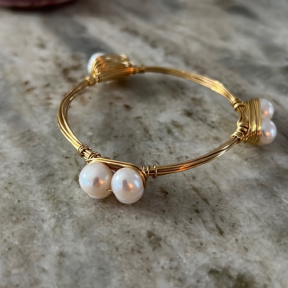 Bourbon and Boweties Small Double White Pearl